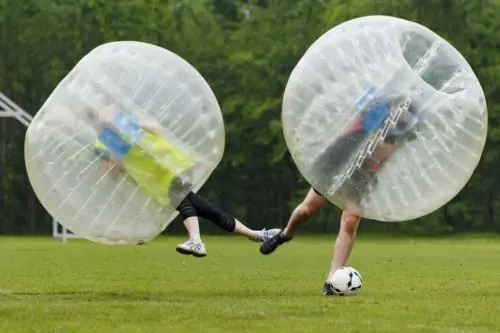Bubble football Budapest stag do activity